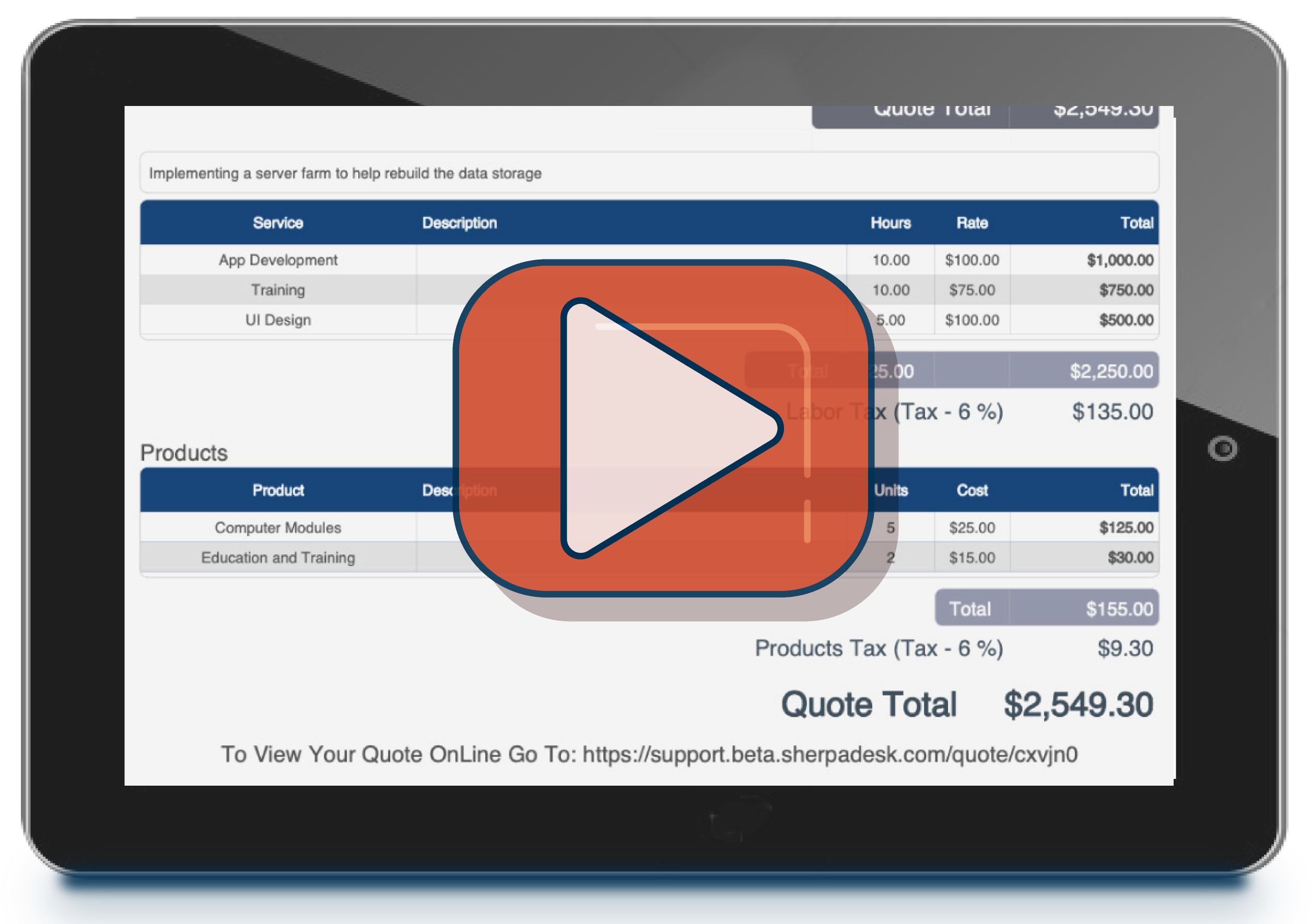 SherpaDesk Quoting Software